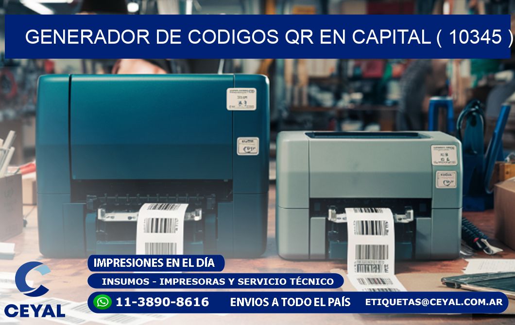 GENERADOR DE CODIGOS QR EN CAPITAL ( 10345 )