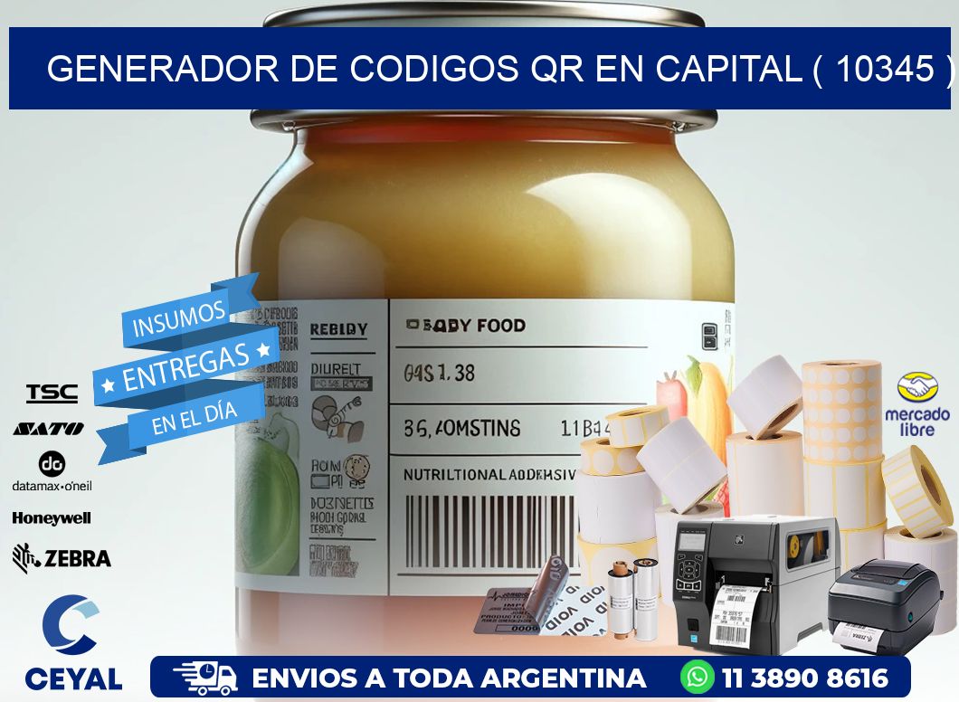 GENERADOR DE CODIGOS QR EN CAPITAL ( 10345 )