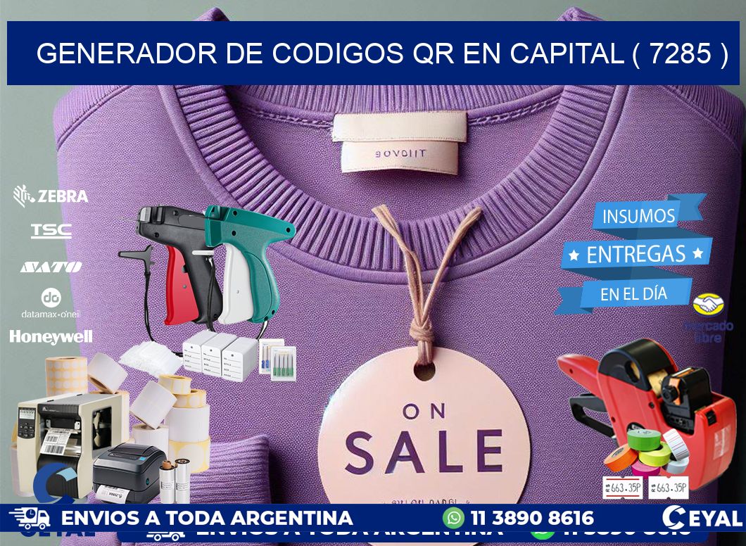 GENERADOR DE CODIGOS QR EN CAPITAL ( 7285 )