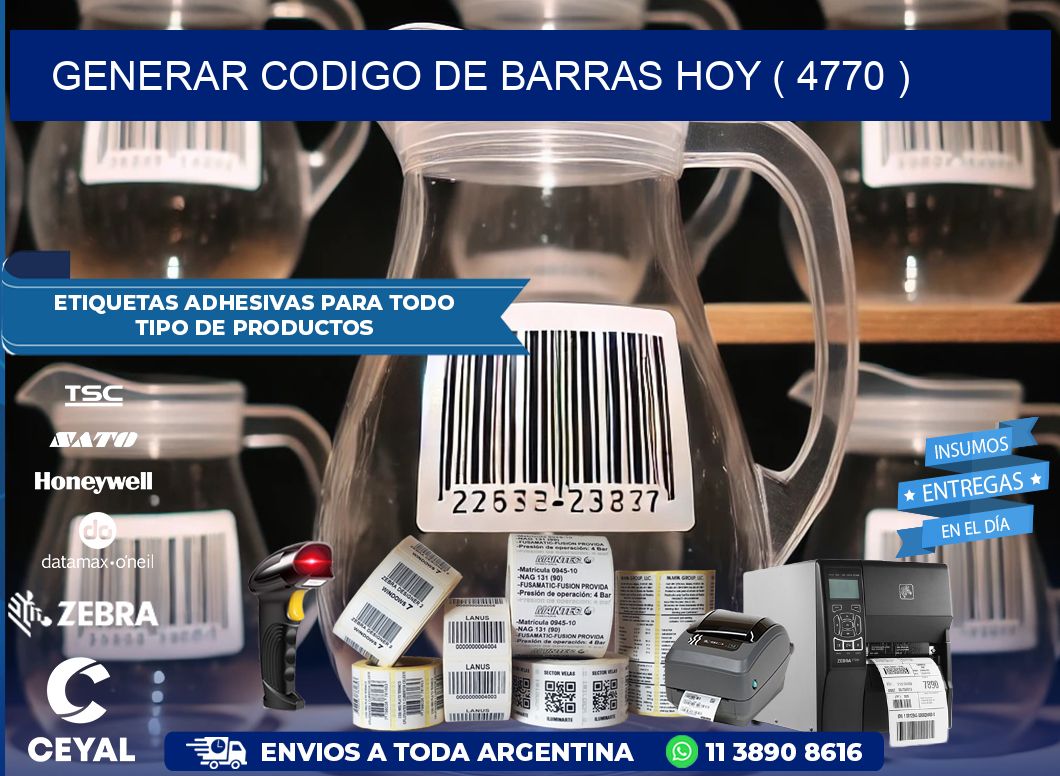 GENERAR CODIGO DE BARRAS HOY ( 4770 )