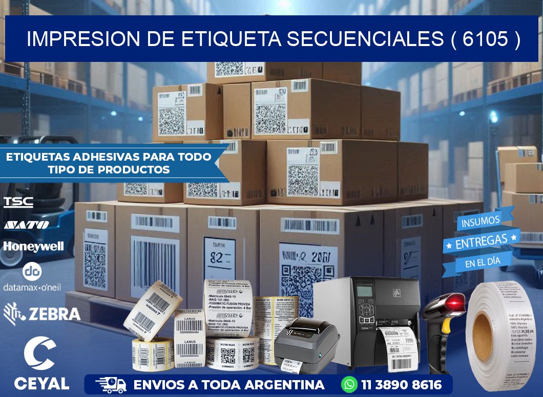 IMPRESION DE ETIQUETA SECUENCIALES ( 6105 )