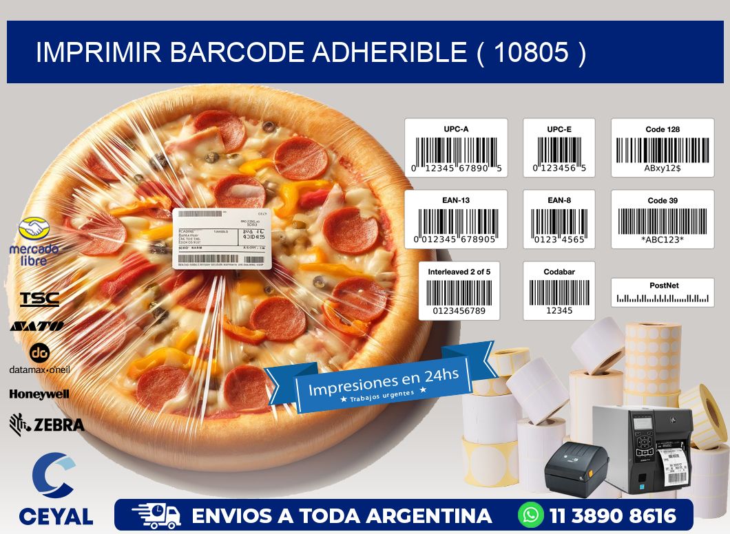 IMPRIMIR BARCODE ADHERIBLE ( 10805 )