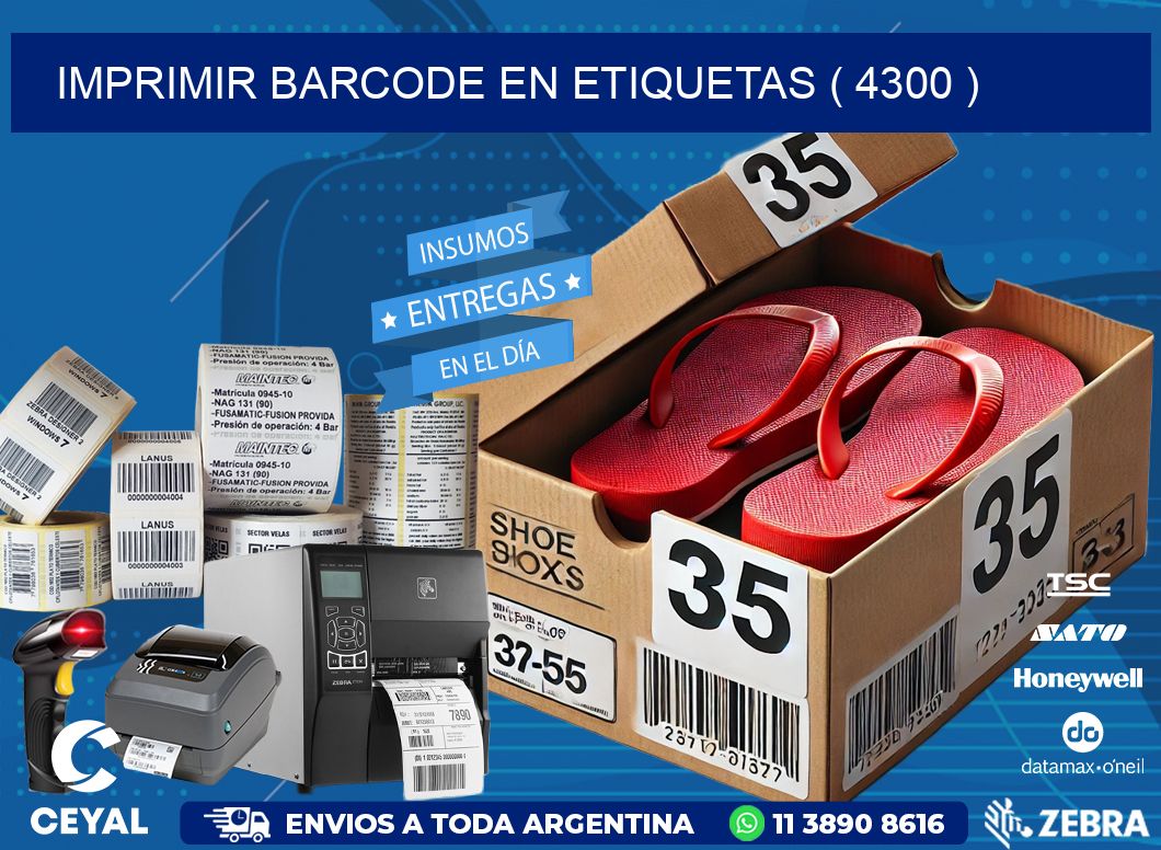 IMPRIMIR BARCODE EN ETIQUETAS ( 4300 )