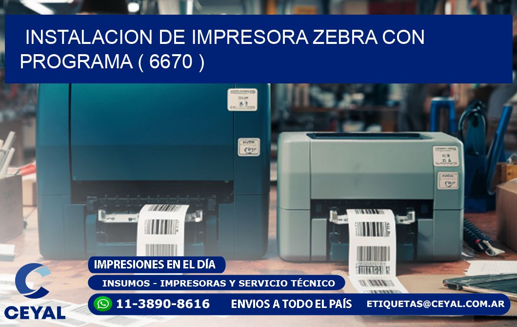 INSTALACION DE IMPRESORA ZEBRA CON PROGRAMA ( 6670 )