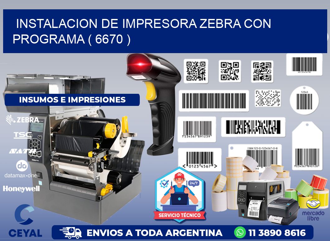 INSTALACION DE IMPRESORA ZEBRA CON PROGRAMA ( 6670 )