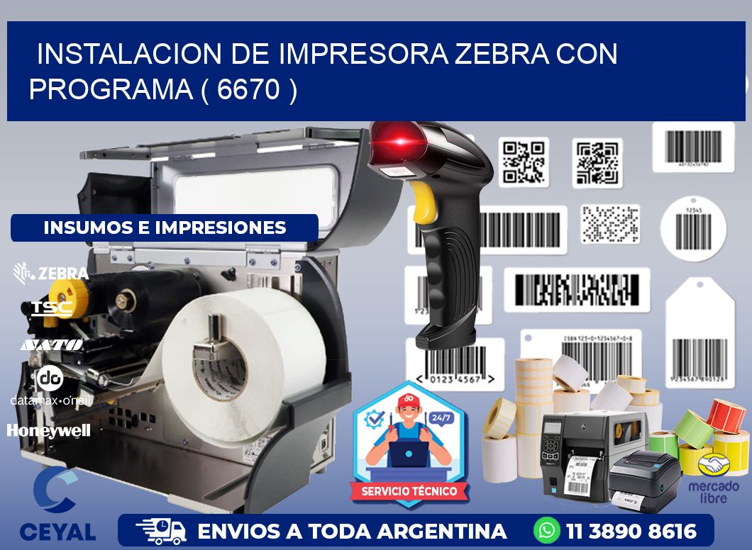 INSTALACION DE IMPRESORA ZEBRA CON PROGRAMA ( 6670 )