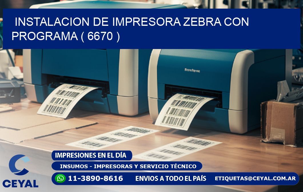 INSTALACION DE IMPRESORA ZEBRA CON PROGRAMA ( 6670 )