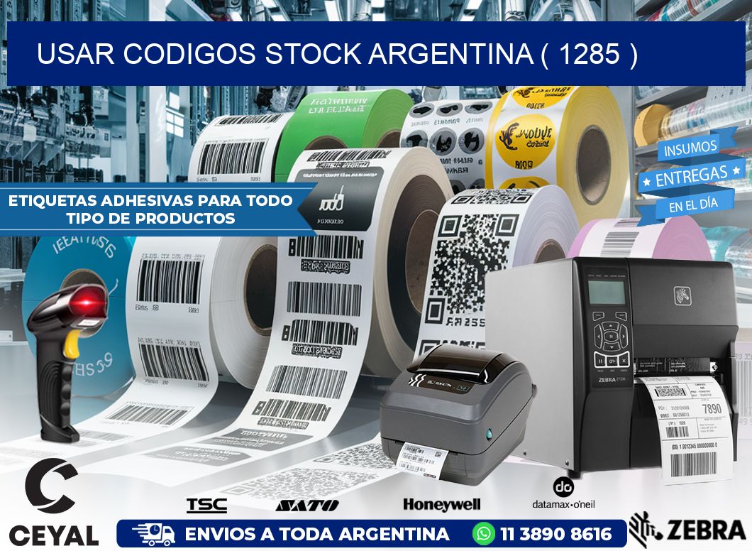 USAR CODIGOS STOCK ARGENTINA ( 1285 )