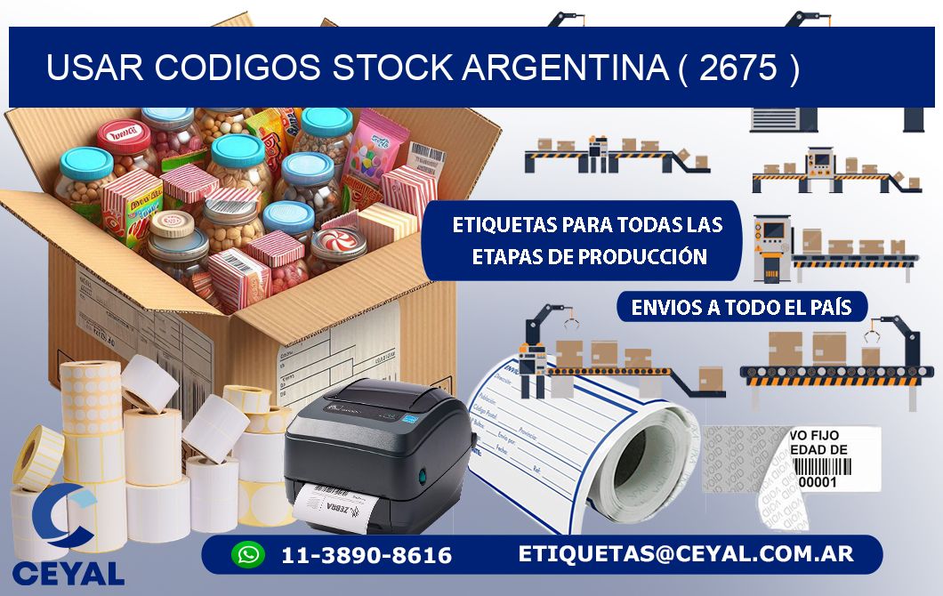 USAR CODIGOS STOCK ARGENTINA ( 2675 )