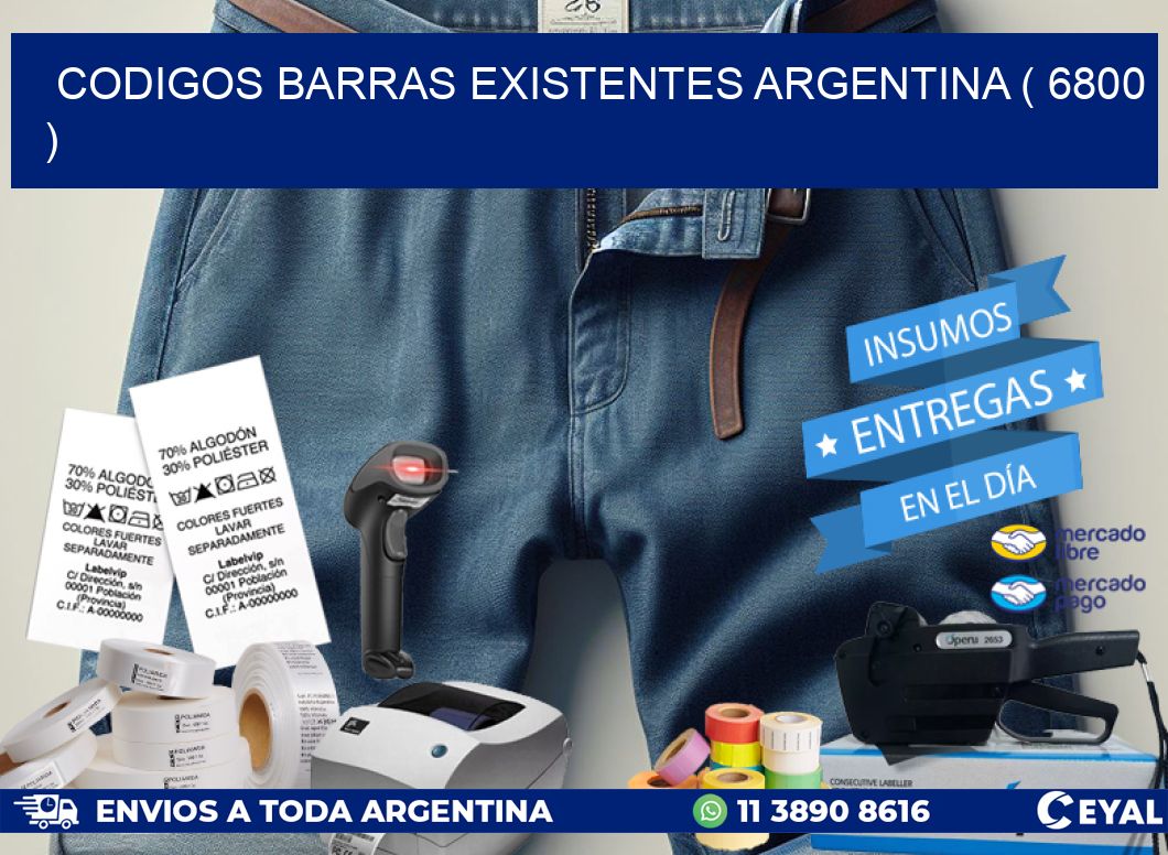 codigos barras existentes argentina ( 6800 )