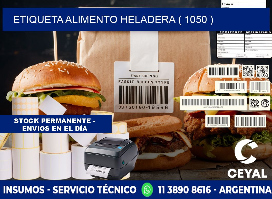 etiqueta alimento heladera ( 1050 )