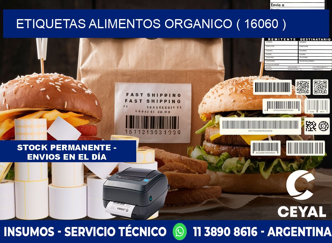 etiquetas alimentos organico ( 16060 )