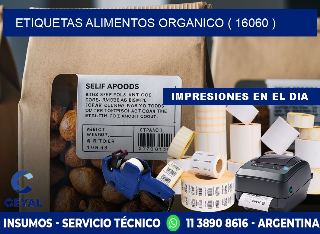 etiquetas alimentos organico ( 16060 )