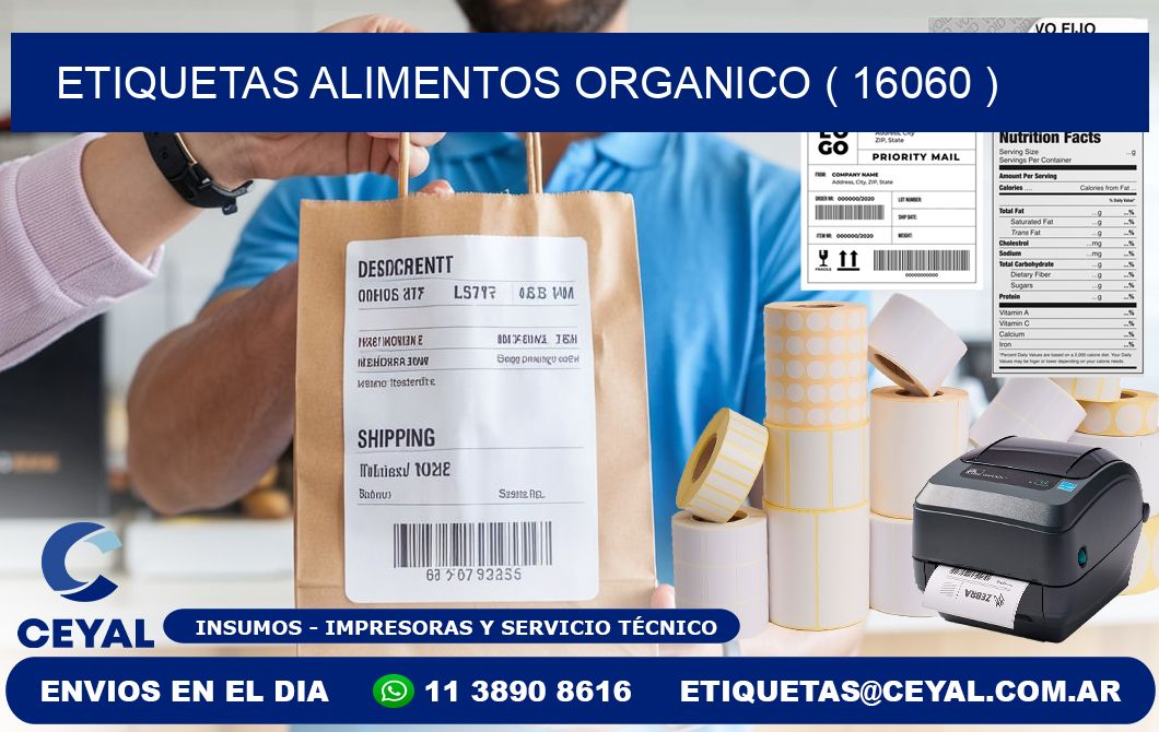 etiquetas alimentos organico ( 16060 )