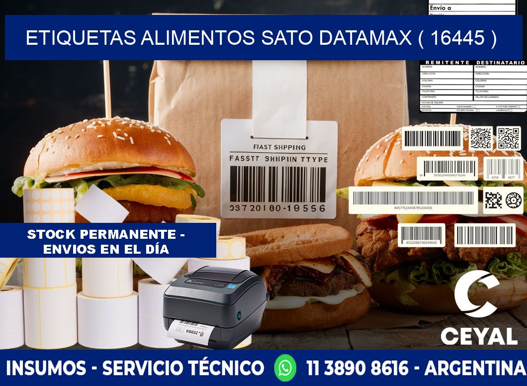 etiquetas alimentos sato datamax ( 16445 )