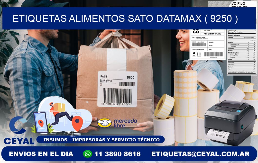 etiquetas alimentos sato datamax ( 9250 )
