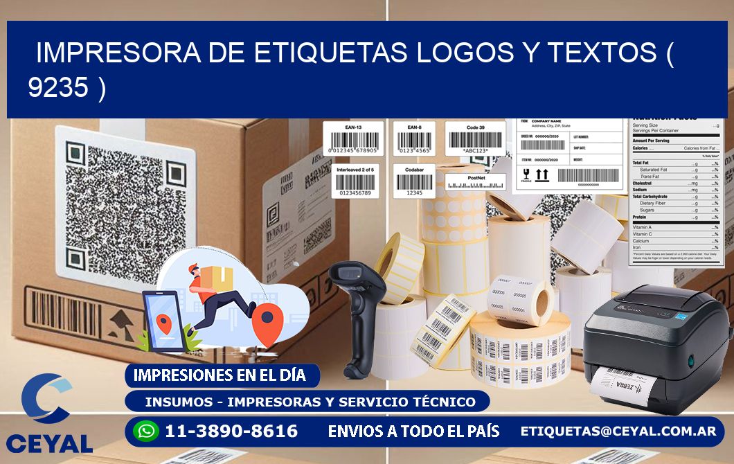 impresora de etiquetas logos y textos ( 9235 )