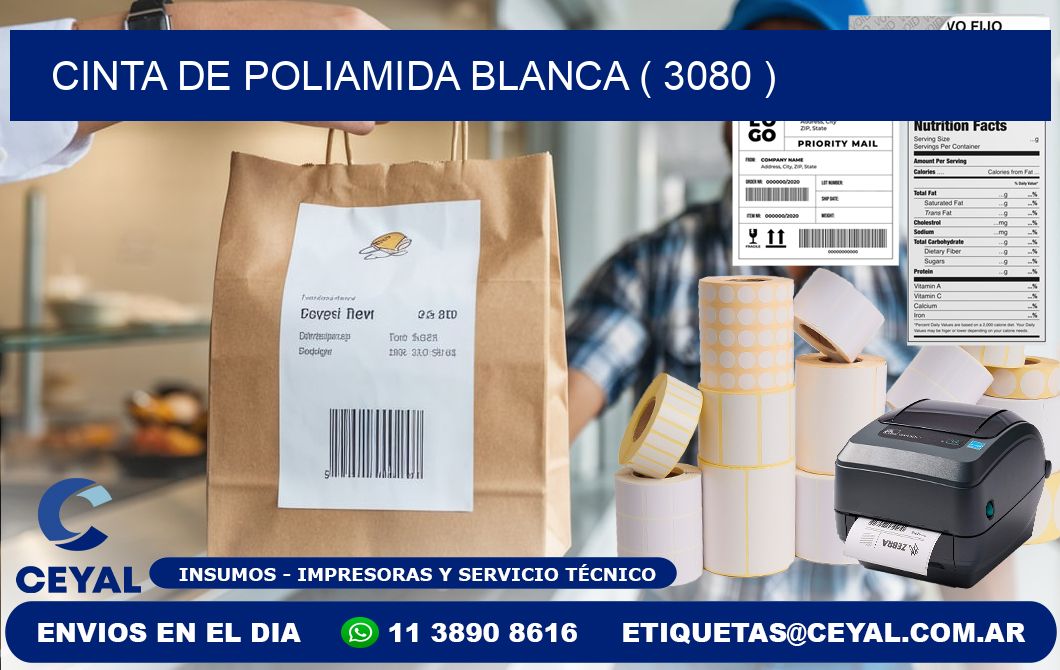 CINTA DE POLIAMIDA BLANCA ( 3080 )