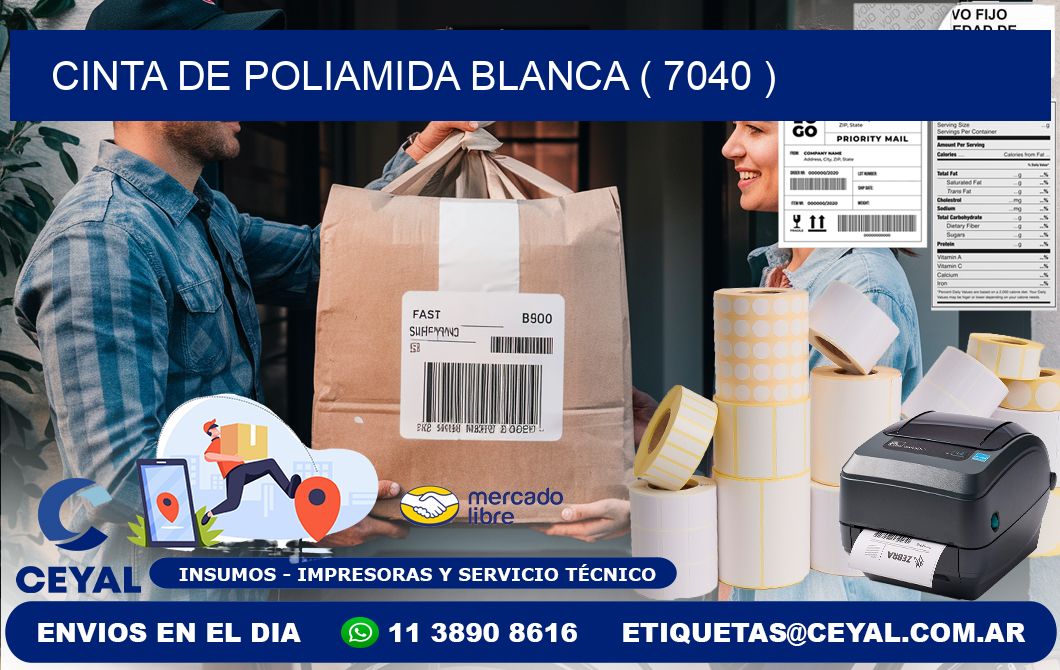 CINTA DE POLIAMIDA BLANCA ( 7040 )