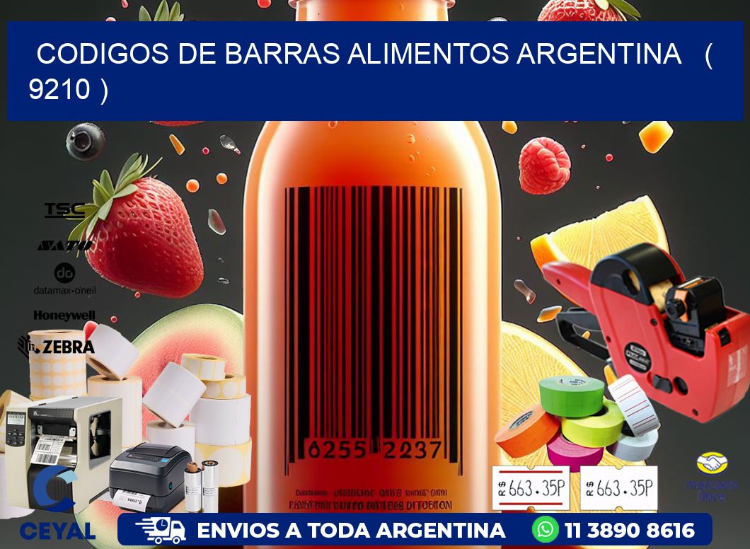 CODIGOS DE BARRAS ALIMENTOS ARGENTINA ( 9210 )