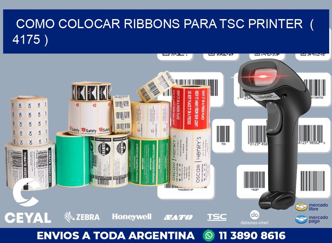 COMO COLOCAR RIBBONS PARA TSC PRINTER  ( 4175 )
