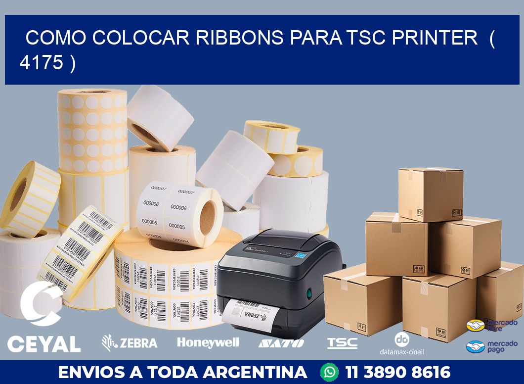 COMO COLOCAR RIBBONS PARA TSC PRINTER  ( 4175 )