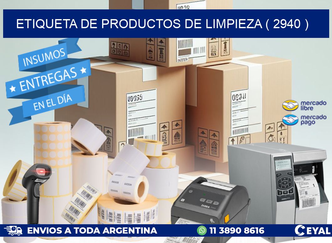 ETIQUETA DE PRODUCTOS DE LIMPIEZA ( 2940 )