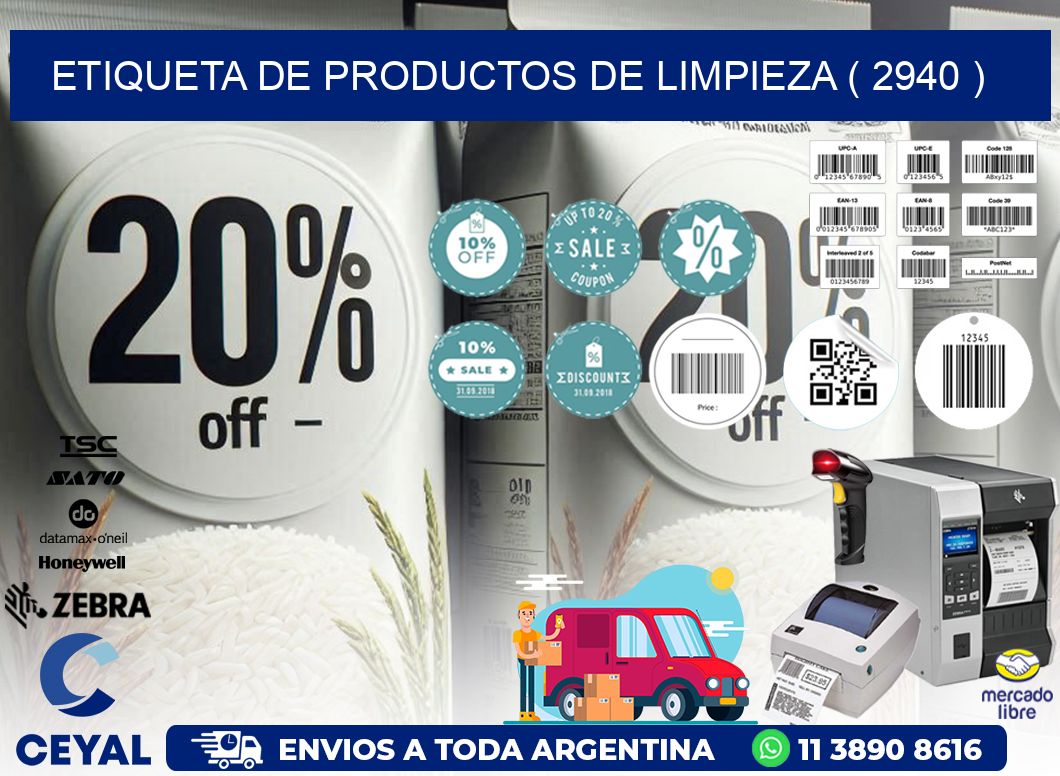 ETIQUETA DE PRODUCTOS DE LIMPIEZA ( 2940 )
