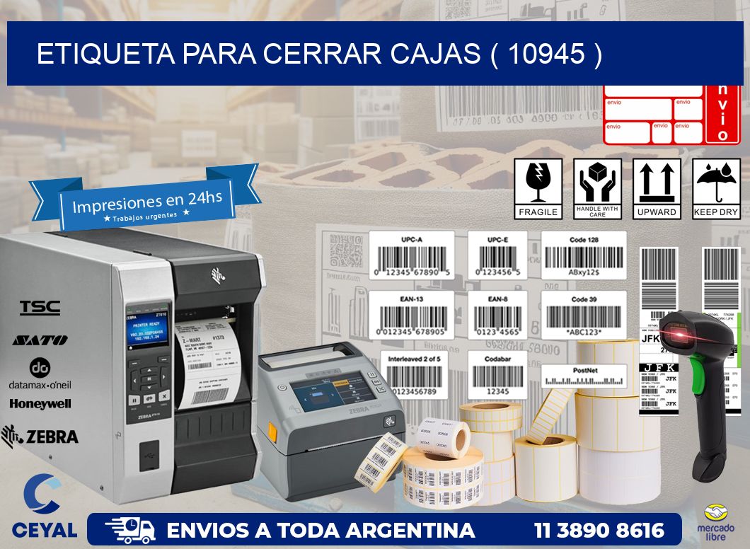 ETIQUETA PARA CERRAR CAJAS ( 10945 )
