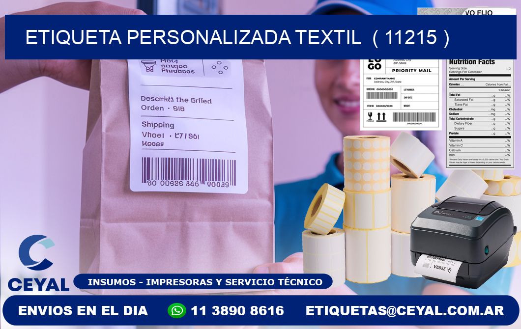 ETIQUETA PERSONALIZADA TEXTIL  ( 11215 )