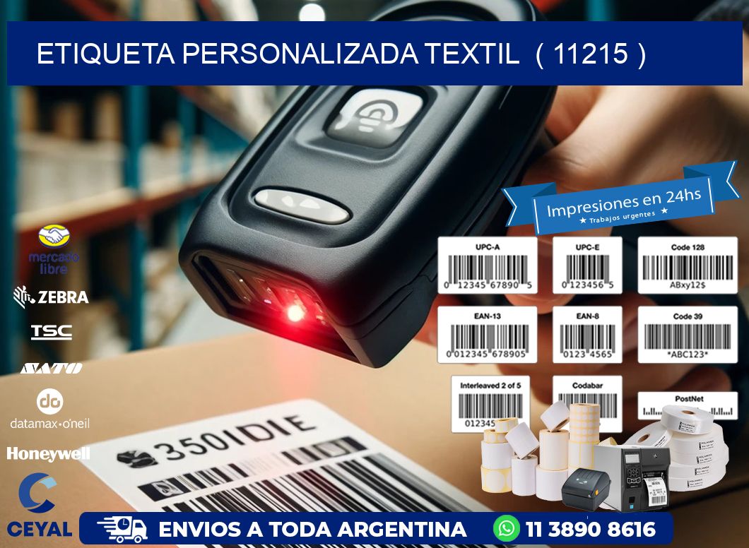 ETIQUETA PERSONALIZADA TEXTIL  ( 11215 )