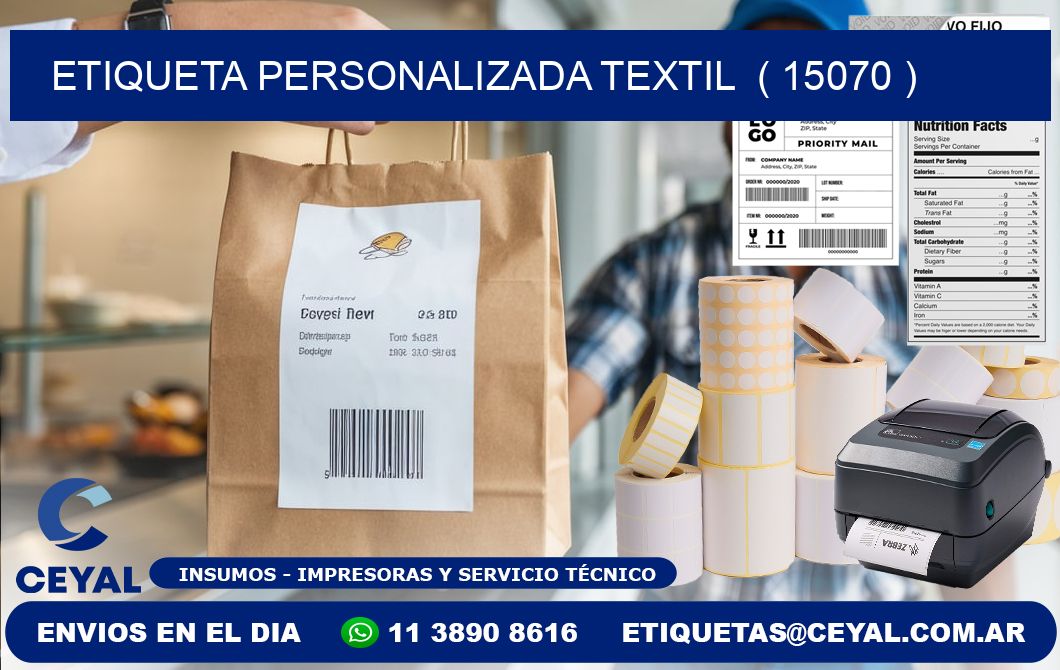 ETIQUETA PERSONALIZADA TEXTIL  ( 15070 )