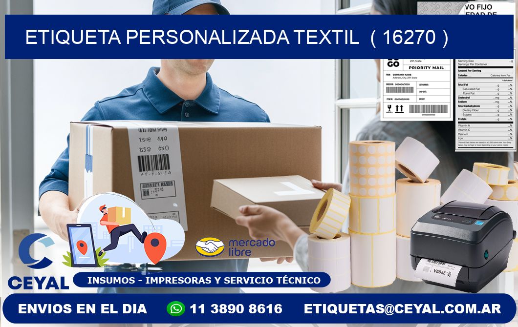 ETIQUETA PERSONALIZADA TEXTIL  ( 16270 )