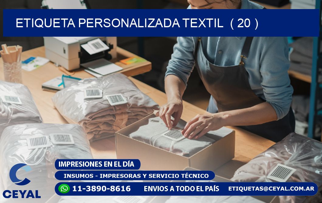 ETIQUETA PERSONALIZADA TEXTIL  ( 20 )