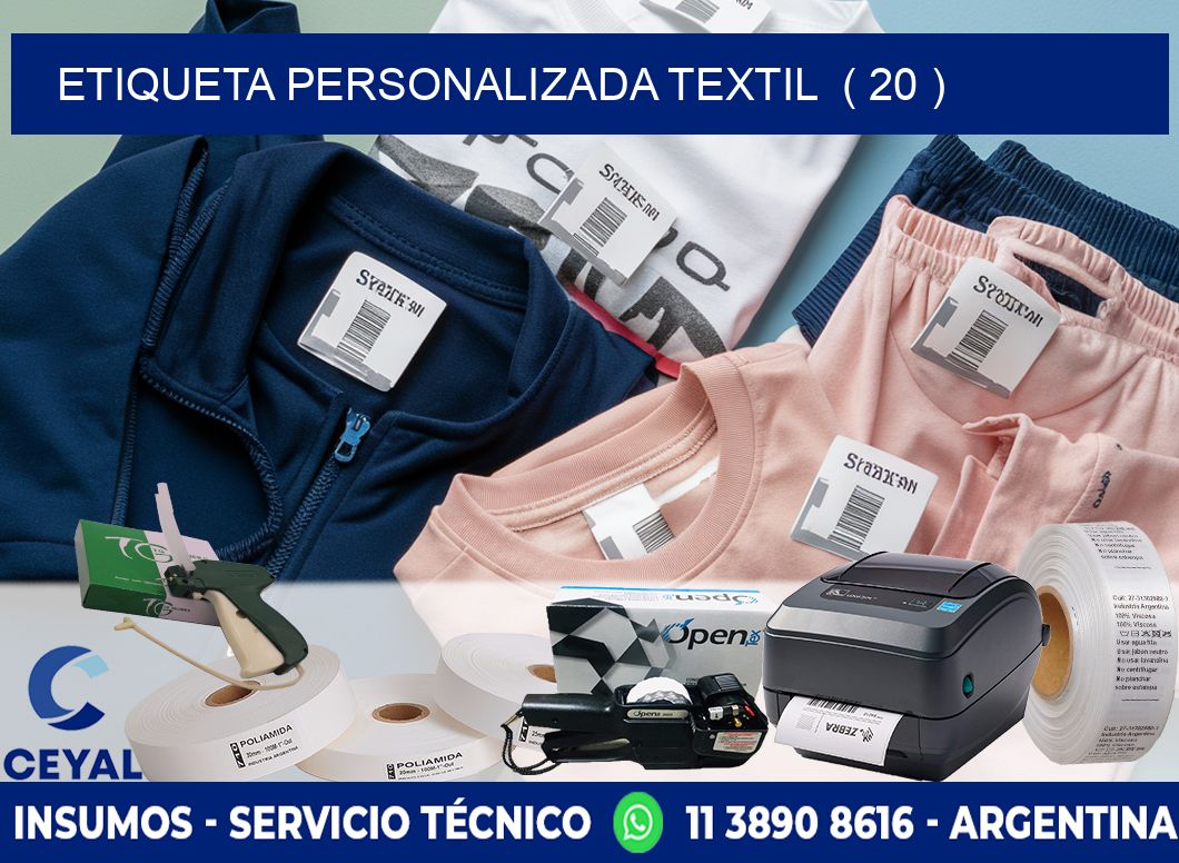 ETIQUETA PERSONALIZADA TEXTIL  ( 20 )