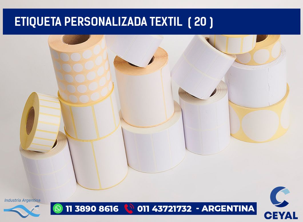 ETIQUETA PERSONALIZADA TEXTIL  ( 20 )