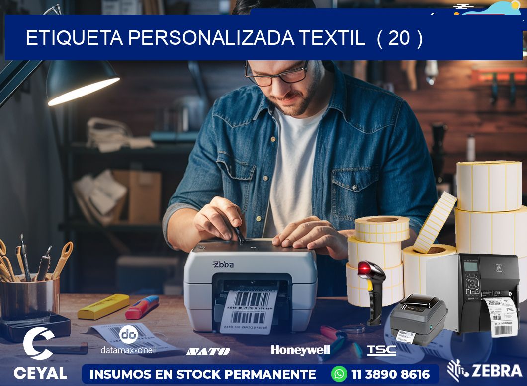 ETIQUETA PERSONALIZADA TEXTIL  ( 20 )