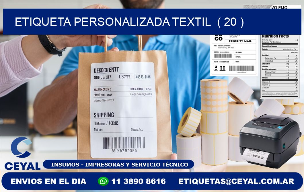 ETIQUETA PERSONALIZADA TEXTIL  ( 20 )