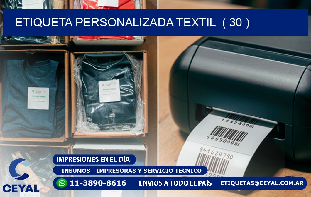 ETIQUETA PERSONALIZADA TEXTIL  ( 30 )