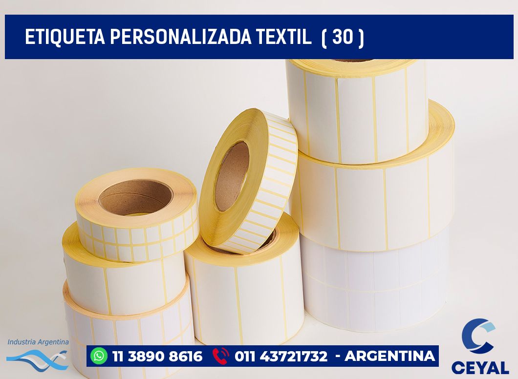 ETIQUETA PERSONALIZADA TEXTIL  ( 30 )