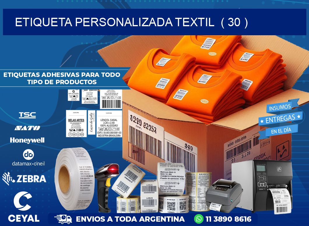 ETIQUETA PERSONALIZADA TEXTIL  ( 30 )