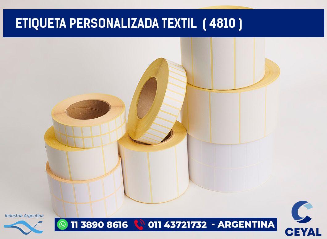 ETIQUETA PERSONALIZADA TEXTIL  ( 4810 )