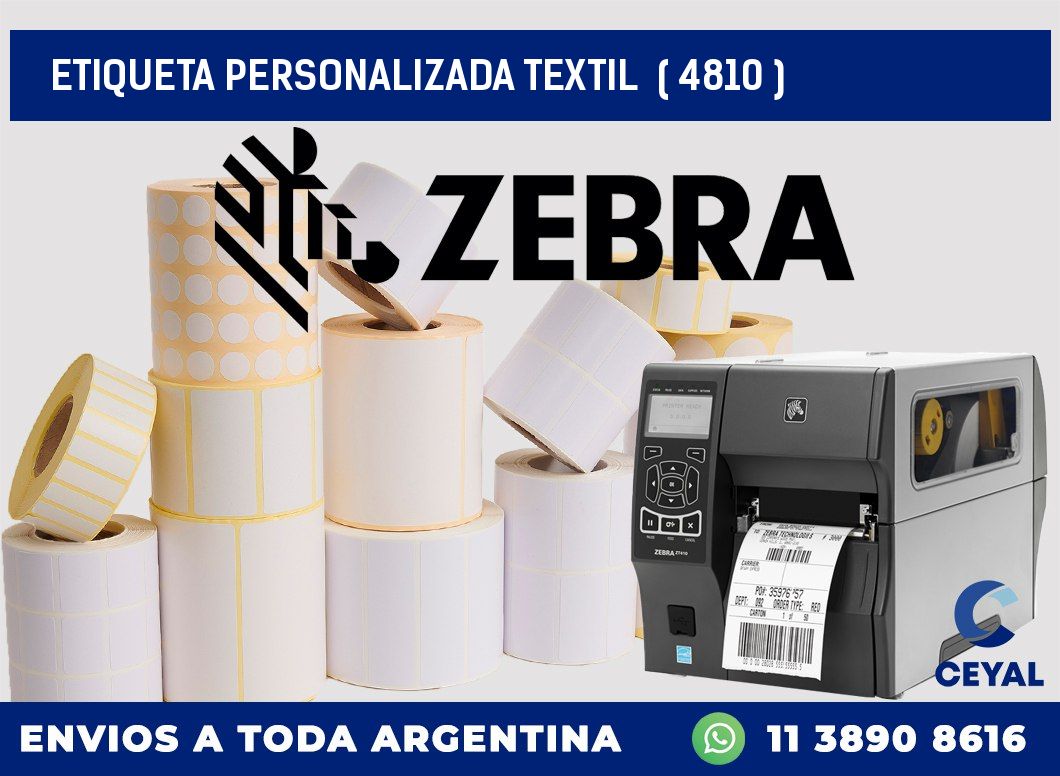 ETIQUETA PERSONALIZADA TEXTIL  ( 4810 )