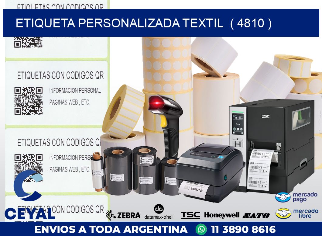 ETIQUETA PERSONALIZADA TEXTIL  ( 4810 )