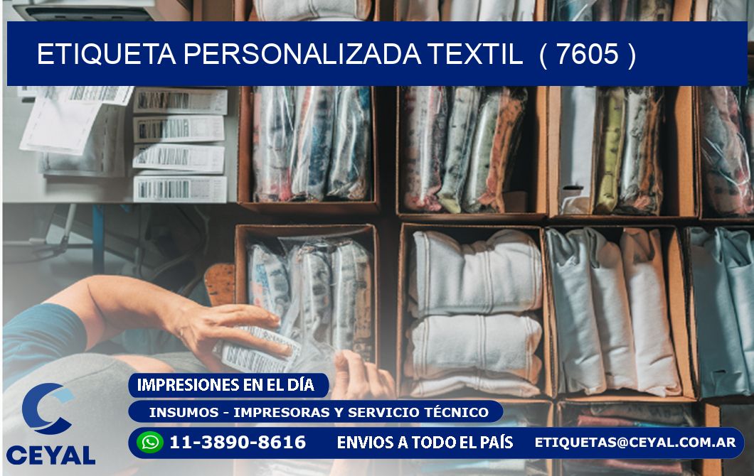 ETIQUETA PERSONALIZADA TEXTIL  ( 7605 )