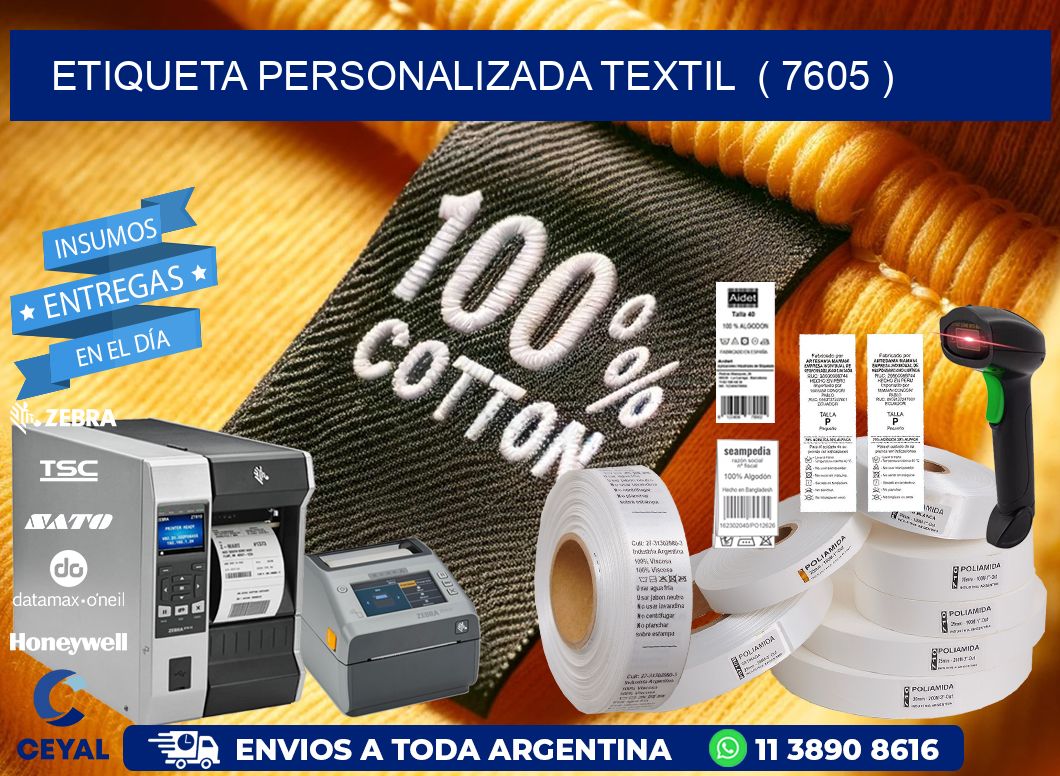 ETIQUETA PERSONALIZADA TEXTIL  ( 7605 )