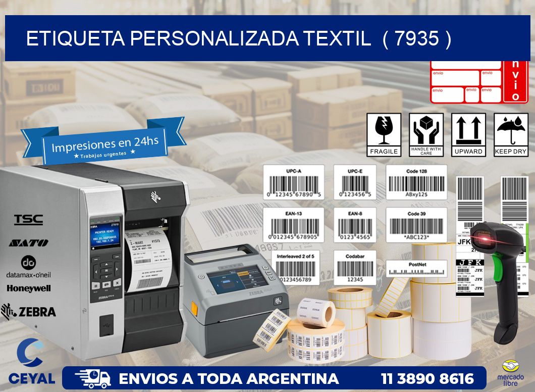 ETIQUETA PERSONALIZADA TEXTIL  ( 7935 )