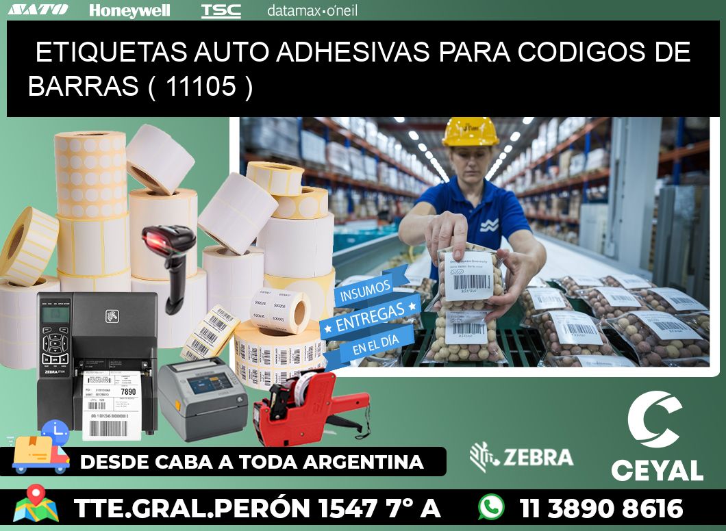 ETIQUETAS AUTO ADHESIVAS PARA CODIGOS DE BARRAS ( 11105 )