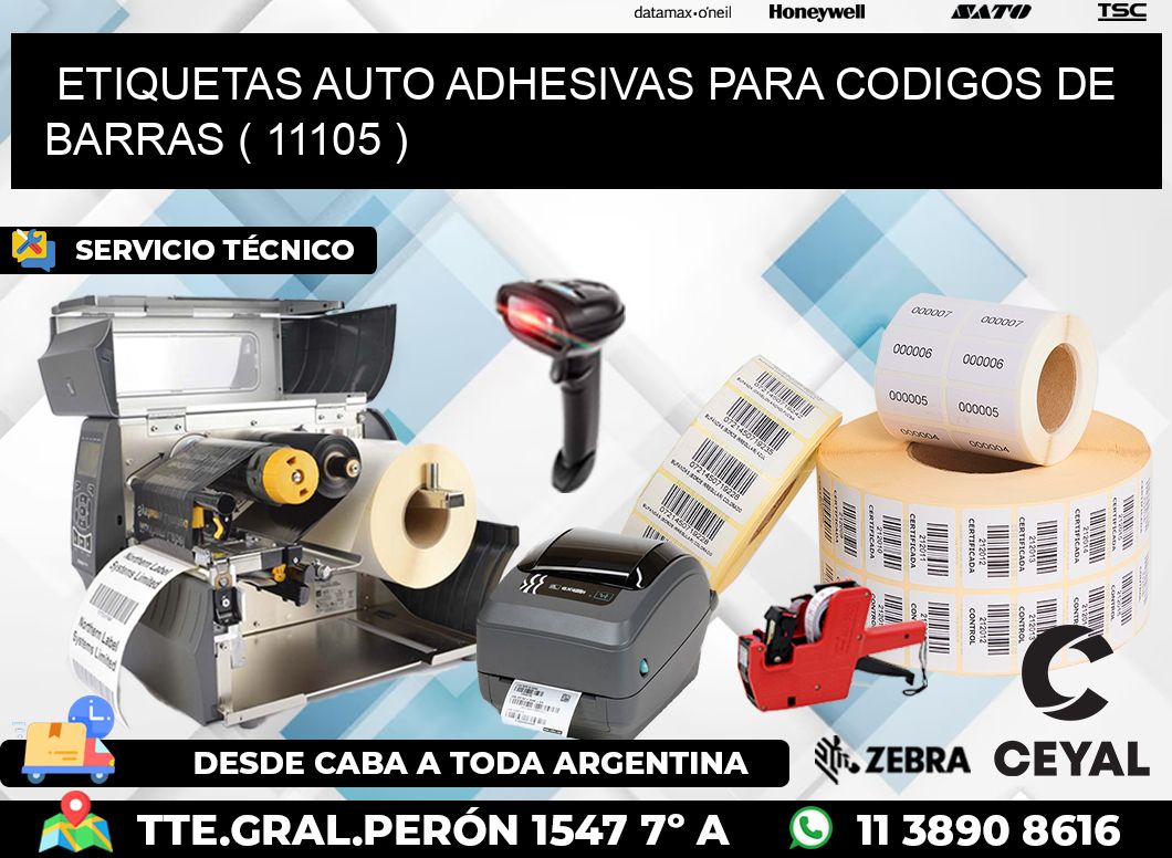 ETIQUETAS AUTO ADHESIVAS PARA CODIGOS DE BARRAS ( 11105 )