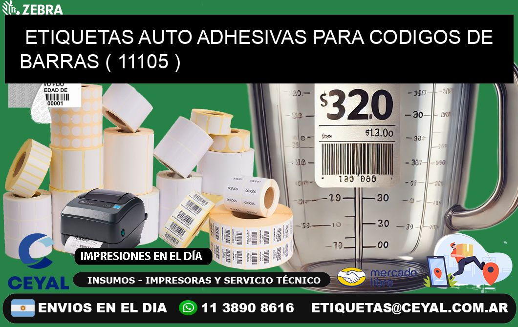 ETIQUETAS AUTO ADHESIVAS PARA CODIGOS DE BARRAS ( 11105 )